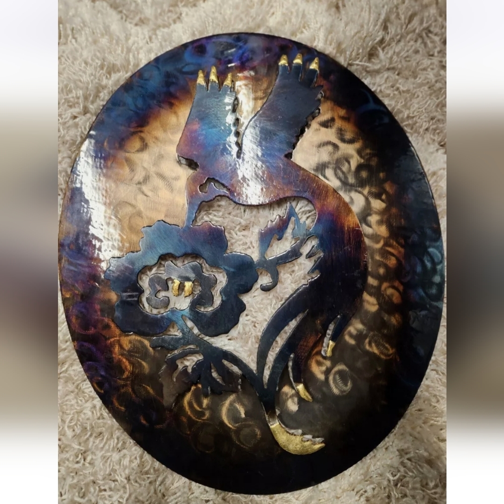 Hummingbird Wall Art Sculptute 3D Metal Metalic Statement Piece